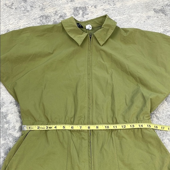 Lululemon lab Zip Front Collared Romper Bronze Green W1DHPS Sz 8 - Picture 9 of 15